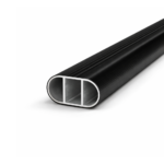 Tube oval noir plein pour tringles